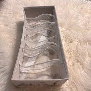 White Mesh Collapsible Storage Organizer